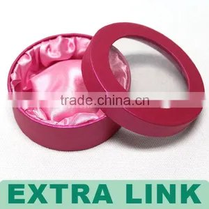 Custom Design Bangle Bracelet Jewelry Box Small Clear Lid Round Bracelet Box thumbnail-1