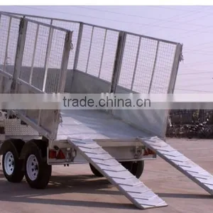 Fully Hot Deep Galvanized Tipping Trailer ,dump Wagon, Tandem Axles With Battary Oil Tank and Wire Mesh Fence thumbnail-5