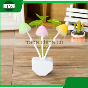 Children Plastic Mini Mushroom Electric Plug Socket Led Sensor Day Night Lamp Light thumbnail-3