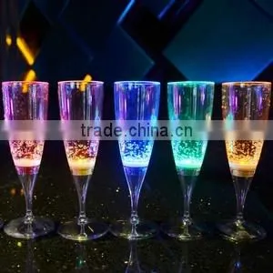 Custom Led Cup Glow Lighting Multicolor Promotional Stock Led Champagne Glass thumbnail-1
