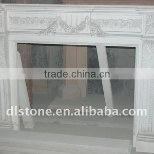 White Marble Fireplace thumbnail-1