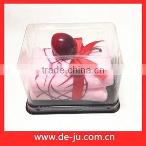 Towel Towels Cherry Cake Shape Wedding Gift Pink Fashion Promotion Gift thumbnail-1