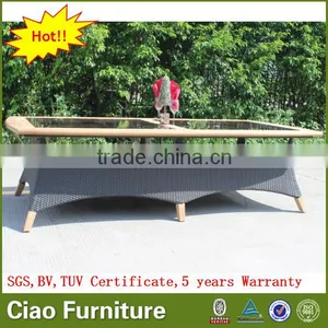 Garden Oblong Teak Wood 12 Seater Dining Table Outdoor Furniture thumbnail-2