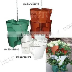 SOL 2015 Good Design Plastic Flower Pots Flower Pots for Sale Plastic Garden Planters thumbnail-4