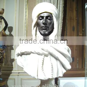Custom African Style Hand Carved Sculpture Marble Bust for Sale thumbnail-1