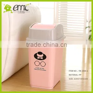 Wholsale pp Plastic Trash Can Home Waste Bins With Lids thumbnail-4