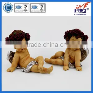 Italian Resin Relaxed Ross Angel Statue for Home Decor thumbnail-1