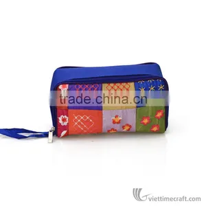 Hand Embroidered Wallet, Used for Comestic and Jewelry Storage thumbnail-6