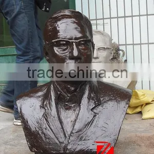 Bronze Famous Man Bust Statues With Glasses thumbnail-1