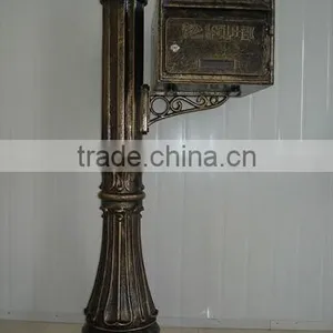 Decorative Cast Iron Post Mailbox, Iron Antique Mailbox thumbnail-1