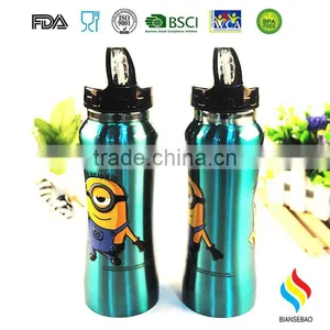 600ML Stainless Steel Sports Water Bottle With Straw thumbnail-3