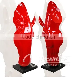 Art Deco Riproduzioni High Quality Fiberglass Head Horse Statue for Sale thumbnail-1