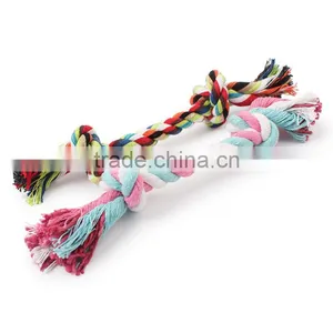 Small Spot Wholesale Selling Pet Dog Rope Toys 16cm Double Knot Woven Cotton Rope Molar Tooth thumbnail-3