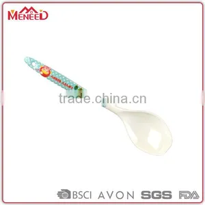 EU Certificate Fashionable Food Grade Cartoon Print Large Melamine Plastic Children Soup Spoon thumbnail-1