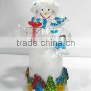 Flashing LED Color Changing Small Acrylic Snowman thumbnail-2