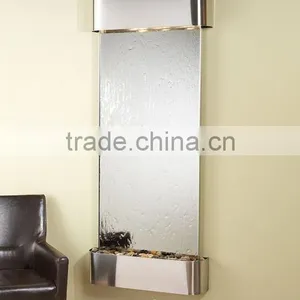 Restaurant Indoor Wall Mounted Water Wall Decorative Glass Mirror thumbnail-1