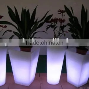 PE Plastic LED Rechargeable Large Flower Pot, RGB 16 Color Changing Ice Bucket For Bar Party thumbnail-1