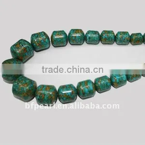 Wholesale Green Drum Shape Loose Turquoise Strand thumbnail-1