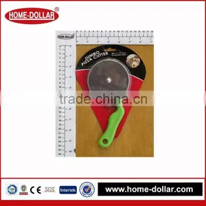 METAL KNIFE WITH PLASTIC HANDLE GREEN 12CM LENGTH PIZZA WHEEL thumbnail-1