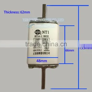 2pcs/Lot NT1 RT16-1 R032 160A/200A/250A/500V Square Tube Shaped Fuse New and Original thumbnail-1