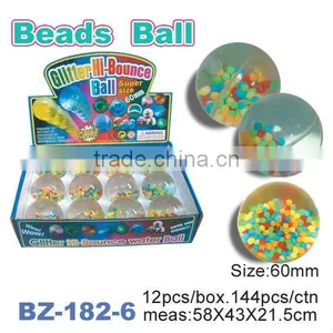Novelty 60mm TPU Water Bouncing Ball With Beads thumbnail-1