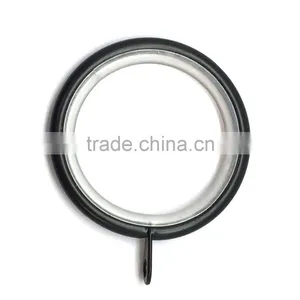 Silent Black Coated Curtain Metal Rod Ring Fixed Eyelet Inside Diameter 35mm - 4 Colors thumbnail-2