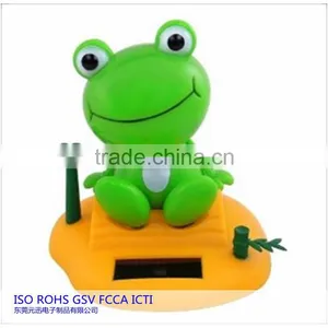 2015 Icti Audited Manufacturer Solar Toy for Sale Frog Solar Powered Dancing Toy in Dongguan City thumbnail-1