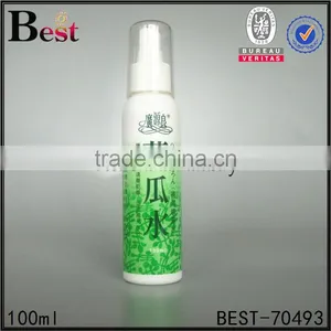 2017 Hot New Products Round Shoulder Screen Printing Cosmetic Toner Fragrance Perfume White 100ml Plastic Spray Bottle thumbnail-1