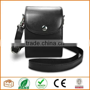 Protective Compact Case With Magnetic Closure and Strap Compatible With Digital Camera (Black) thumbnail-1