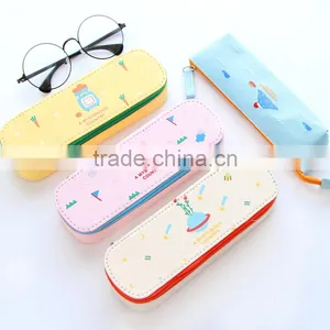 Low Price Full Color PU Small Leaves Pencil Case Pencil Pouch Pencil Bag thumbnail-1