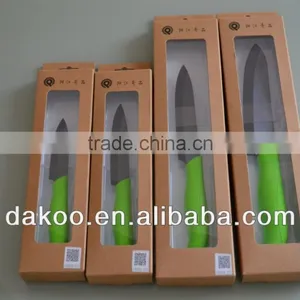4 Pieces PP+TPR Handle Black Blade Zirconia Ceramic Knife With Package thumbnail-1