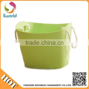 Wholesale 2017 Hot Sell Fashion PP Material Bucket With Hemp Rope Toy Storage Bucket thumbnail-2