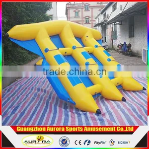 3 Tubes Inflatable Fish / Inflatable Flying Fish Banana Boat For Water Sports thumbnail-1