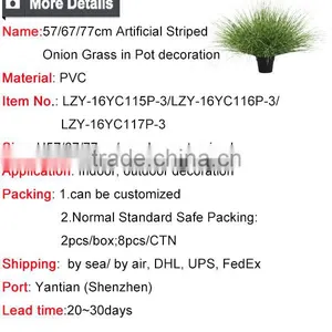 Artificial Potted Grass Synthetic Onion Grass in Pot Weed Grass Pots Plant thumbnail-6