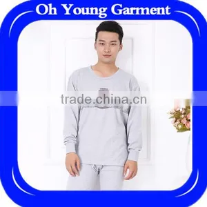 Cotton Plus Fertilizer Increased Long Johns Suit Men T-shirt Cotton Sweater Size Loose Backing Foundation Warm Underwear thumbnail-2