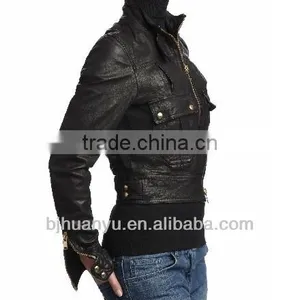 Woman pu Jacket, Ladies High Fashon Jacket, Spring Autumn Jacket thumbnail-1