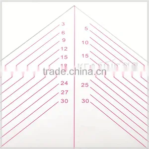 Kearing Brand Sandwich Line for Durability,triangle Grader Ruler,grading Sewing Grader Ruler With Protractor #T045 thumbnail-3