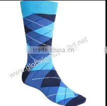 Custom Design Knee High Crew Man Argyle Cotton Socks High Quality S-004 thumbnail-1