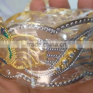 Peacock Design Enamel Broad Hand Carved Gold Plated BRACELET BANGLE KADA thumbnail-1