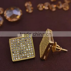 Screw Back Silver Men Earrings thumbnail-1