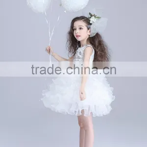 2017 8 Years Girl Dress Designs Cake Satin Dresses thumbnail-5