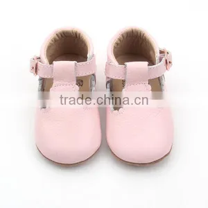 Quality Soft Sole Genuine Leather T-bar Baby Girl Shoes thumbnail-1