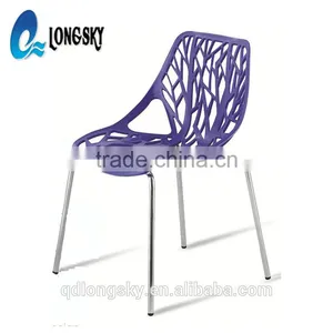 LS-4009 Wholesale Modern Cheap Colorful Stacking Plastic Dining Chair For Dining Room Furniture thumbnail-3