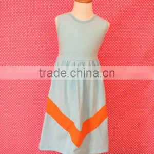 Wholesale Fashion Baby Girls Summer 100% Cotton Maxi Mommy And Me Girls Dresses Ruffled V Maxi Lace Sleeveless Pettidresses thumbnail-1