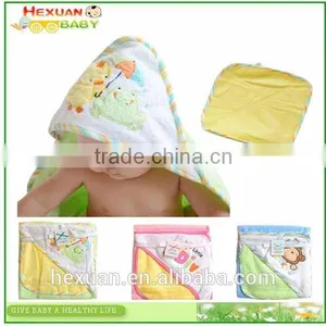 Hooded Animal Modeling Baby Bathrobe/Cartoon Baby Towel/Character Kids Bath Robe/infant Bath Towels +baby Washcloths Set thumbnail-1