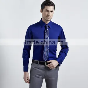 2015 Top Sale Cotton Long Sleeve Navy Blue Dress Pent Shirts Men thumbnail-3