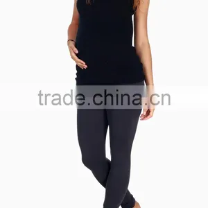 PLUS SIZE CLOTHING WHOLESALE CHARCOAL MATERNITY LEGGINGS thumbnail-1