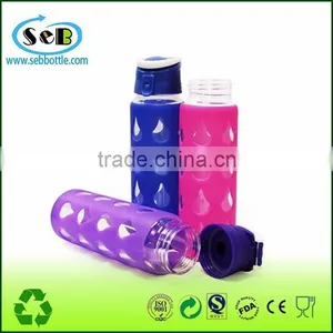 Breakage-proof Glass Bottle With Silicone Wrap thumbnail-1