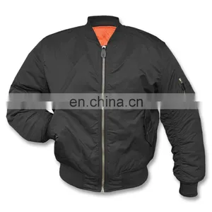 Custom Fashionable Zipper Pockets Bomber Jacket thumbnail-1