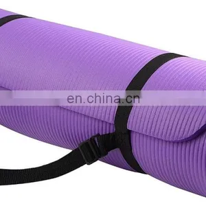 Extra Thick High Density Exercise Fitness Yoga Mat With Carrying Strap thumbnail-3